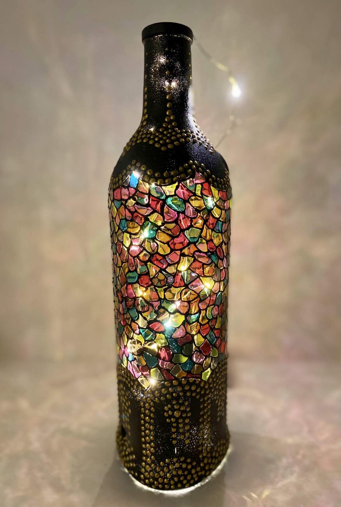 Hand Painted Traditional Bottle Lamp | imagicArt