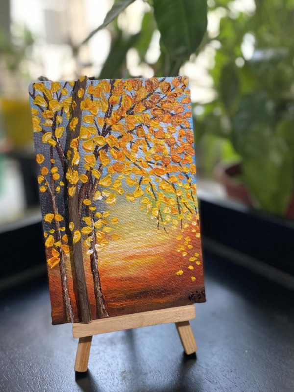 Mini Canvas Painting - Fall Colours