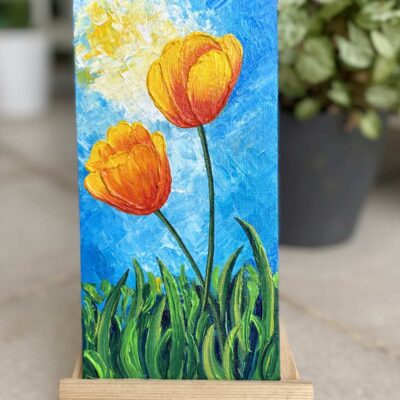 Mini Canvas Painting - Tulips