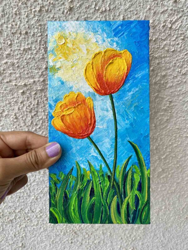 Mini Canvas Painting - Tulips