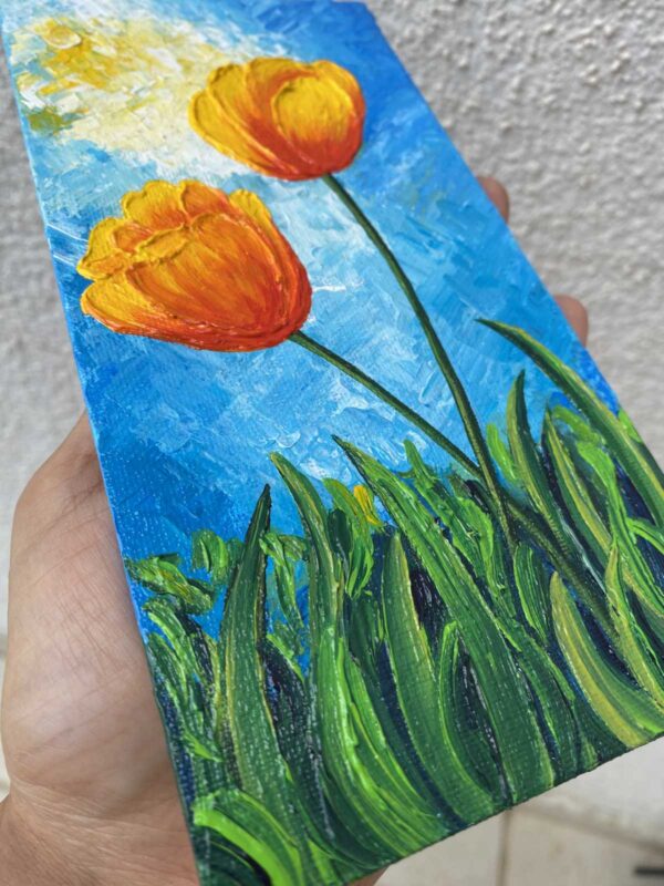 Mini Canvas Painting - Tulips