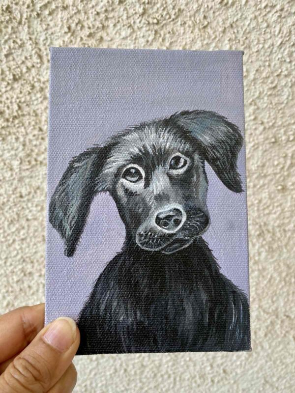 Custom mini pet portrait - Dog