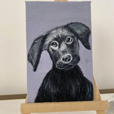 Custom mini pet portrait - Dog