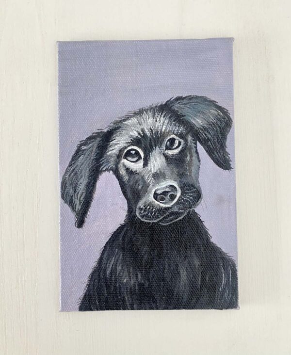 Custom mini pet portrait - Dog