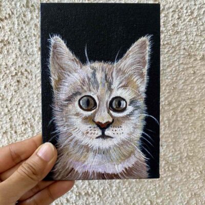 Custom-mini-pet-portrait-of-a-Cat