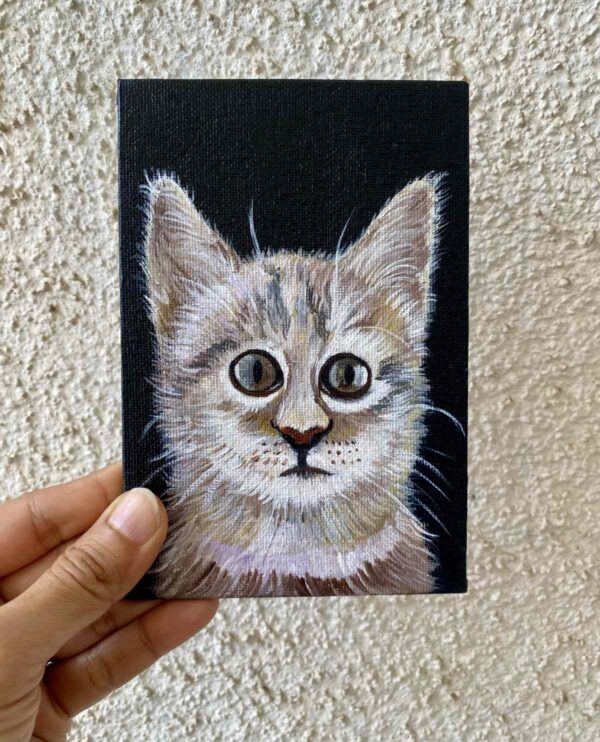 Custom-mini-pet-portrait-of-a-Cat