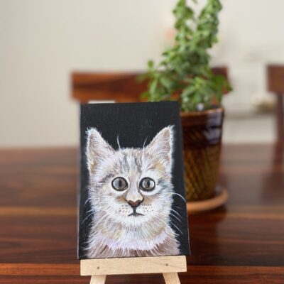 Custom-mini-pet-portrait-of-a-Cat