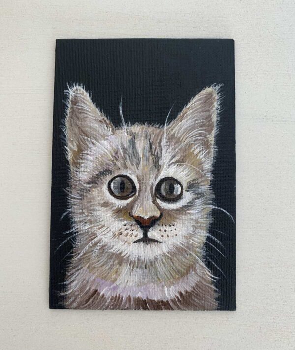 Custom-mini-pet-portrait-of-a-Cat