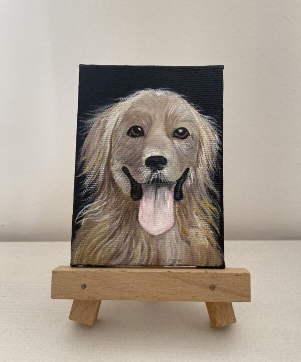 Custom mini pet portrait of a Dog