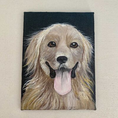 Custom mini pet portrait of a Dog