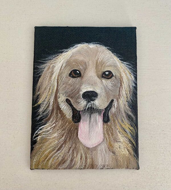 Custom mini pet portrait of a Dog